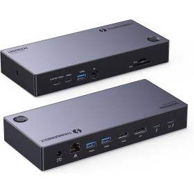 UGREEN Revodok MAX 313 Docking Station Thunderbolt 4 40Gbps 13 En 1 Triple Pantalla 4K60Hz 8K30Hz HDMI DisplayPort, Lector