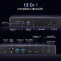 UGREEN Revodok MAX 313 Docking Station Thunderbolt 4 40Gbps 13 En 1 Triple Pantalla 4K60Hz 8K30Hz HDMI DisplayPort, Lector