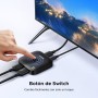 UGREEN Switch HDMI 2.1 8K 60Hz 4K 240Hz 2 Entradas 1 Salida Conmutador HDMI Alta Resolución Soporta HDR VRR Dolby Atmos