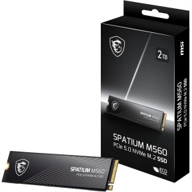 MSI Spatium M560 SSD 2TB PCIe 5.0 NVMe M.2 Unidad de Estado sólido Interna, 10.300MB/s de Lectura y 8.700MB/s de Escritura, 3D