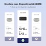 UGREEN Adaptador Mini HDMI Cable4K 3D Ultra HD ARC Retorno de Audio para Raspberry Pi Zero Canon EOS 5D Mark Cámara Nikon D5600
