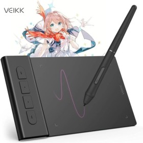 VEIKK VK430 Tableta de dibujo gráfico, 4x3 pulgadas, compatible con An
