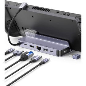 UGREEN Hub USB C HDMI 4K 60Hz Dock Tipo C Compatible con Steam Deck ROG Ally Adaptador Ethernet RJ45 Gigabit PD 100W Docking