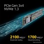Intenso 500 GB M.2 SSD PCIe Premium, hasta 2100 MB/s, (PCI Express Gen.3 x 4 NVMe 1.3, Unidad de Estado sólido)