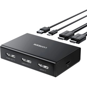 UGREEN HDMI Splitter 1 Entrada 2 Salidas 4K@60Hz Divisor para Monitores Duales Compatible con HDCP 2.2 3D HDR, PS4/5, Monitor,