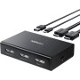 UGREEN HDMI Splitter 1 Entrada 2 Salidas 4K@60Hz Divisor para Monitores Duales Compatible con HDCP 2.2 3D HDR, PS4/5, Monitor,