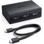 UGREEN HDMI Splitter 1 Entrada 2 Salidas 4K@60Hz Divisor para Monitores Duales Compatible con HDCP 2.2 3D HDR, PS4/5, Monitor,