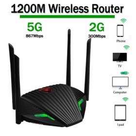 Enrutador WiFi de doble banda 2,4 y 5GHz 1200M antena externa enrutado