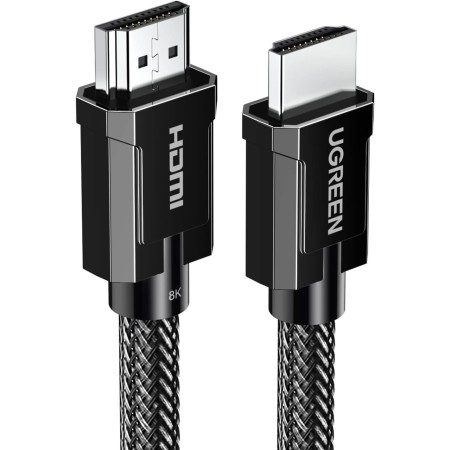 UGREEN Cable HDMI 2.1 8K@60Hz, Cable HDMI ARC/eARC 3D Dinámico HDR 10+, HDCP 2.3, Dolby Vision, VRR QMS QFT ALLM，48Gbps HDMI