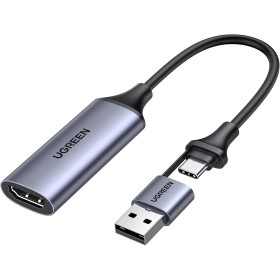 UGREEN Tarjeta de Captura de Video HDMI a USB C Entrada 4K 1080P, Grabación de Video, Audio y Juegos, Compatible con Switch,