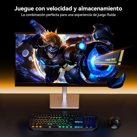 Yottamaster Y7000Pro 512GB SSD M.2 PCIe 4.0, hasta 7000MB/s, Unidad de Estado sólido Interno M.2 2280 NVMe con Flash NAND QLC
