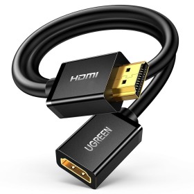 UGREEN Cable Alargador HDMI, 4K@60Hz Cable de Extensión HDMI Macho a Hembra Soporte 18Gbps, 3D, HDR, ARC, Ethernet, Compatible