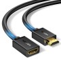 UGREEN Cable Alargador HDMI, 4K@60Hz Cable de Extensión HDMI Macho a Hembra Soporte 18Gbps, 3D, HDR, ARC, Ethernet, Compatible