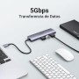UGREEN Revodok Hub USB C HDMI 4K 6 En 1 Adaptador Tipo C Lector Tarjeta SD TF Dock Station Compatible con MacBook Pro Air M3 M2