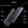 UGREEN Revodok Pro 1091 10Gbps Hub USB C HDMI 4K 60Hz Ethernet Gigabit PD 100W Lector de Tarjeta SD TF Puertos de Datos 2A2C