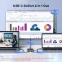 UGREEN USB C a HDMI 2.0 Switch 4K 60Hz 2 Entradas 1 Salida Comutador Tipo C 2K 1080P 240Hz HDR EDID Dolby Atmos Compatible con