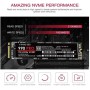 Fcuajdkq 1 unids 128G 990 Pro M.2 2280 SSD PCIe 4.0 NVMe disco duro interno SSD negro para ordenador portátil y escritorio