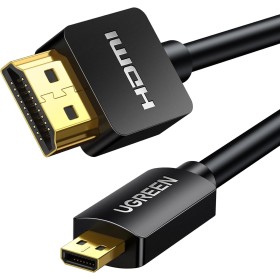 UGREEN Cable Micro HDMI a HDMI, 4K Alta Velocidad Adaptador Micro HDMI to HDMI Ethernet ARC 3D, Compatible con Gopro Hero 6