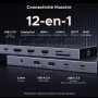 UGREEN Revodok Pro 3121 10Gbps Hub USB C Doble HDMI 4K60Hz DisplayPort 4K120Hz 12 En 1 Docking Station USB C PD 100W Adaptador