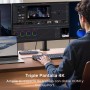 UGREEN Revodok Pro 3121 10Gbps Hub USB C Doble HDMI 4K60Hz DisplayPort 4K120Hz 12 En 1 Docking Station USB C PD 100W Adaptador