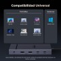 UGREEN Revodok Pro 3121 10Gbps Hub USB C Doble HDMI 4K60Hz DisplayPort 4K120Hz 12 En 1 Docking Station USB C PD 100W Adaptador