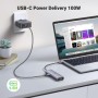 UGREEN Hub USB C Ethernet Gigabit RJ45 4K 30Hz HDMI Lector Tarjeta SD TF PD 100W Carga Compatible con MacBook Pro Air M2 M1,
