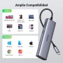 UGREEN Hub USB C Ethernet Gigabit RJ45 4K 30Hz HDMI Lector Tarjeta SD TF PD 100W Carga Compatible con MacBook Pro Air M2 M1,