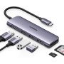 UGREEN Revodok Hub USB C HDMI 4K 6 En 1 Adaptador Tipo C Lector Tarjeta SD TF Dock Station Compatible con MacBook Pro Air M3 M2