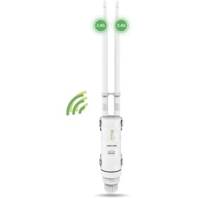 WAVLINK Repetidor WiFi Largo Alcance WiFi Exterior Potente, Amplificador Señal WiFi Antena WiFi Extender Wavlink N300 2.4G,