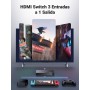 UGREEN HDMI Switch Conmutador HDMI 3D 4K, 3 Entrada x 1 Salida Mando a Distancia para PS4 PS3 Xbox Nintendo Switch Chromecast