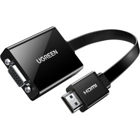 UGREEN Adaptador HDMI a VGA, Convertidor HDMI a VGA Macho a Hembra, 1080P Conversor con Audio 3.5 mm y Mirco USB Cable de Carga