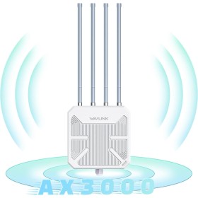 WAVLINK Repetidor WiFi Largo Alcance WiFi Exterior Potente, Amplificador Señal WiFi Antena WiFi Extender WiFi 6 Wavlink AX3000