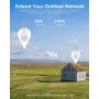 WAVLINK Repetidor WiFi Largo Alcance WiFi Exterior Potente, Amplificador Señal WiFi Antena WiFi Extender WiFi 6 Wavlink AX3000
