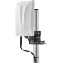 EMOS Antena Activa Universal para Interior y Exterior (0-80 km) DVB-T2, Dab, FM, Full HD, con Filtro de Bloqueo LTE Integrado,
