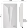 EMOS Antena Activa Universal para Interior y Exterior (0-80 km) DVB-T2, Dab, FM, Full HD, con Filtro de Bloqueo LTE Integrado,
