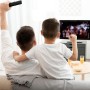 EMOS Antena Activa Universal para Interior y Exterior (0-80 km) DVB-T2, Dab, FM, Full HD, con Filtro de Bloqueo LTE Integrado,