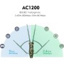 WAVLINK AC1200 Repetidor WiFi Largo Alcance Camuflaje/Amplificador WiFi Larga Distancia Support PoE/Dual-Banda 2.4+5G/4 Antena