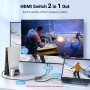 UGREEN Switch HDMI 2.1 8K@60Hz 2 Entradas a 1 Salida, Conmutador 4K@144Hz 2K@240Hz Compatible con Macbook Pro MacMini, BLU-Ray