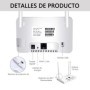 Enrutador 4G LTE CPE, enrutador WiFi inalámbrico de 300Mbps, módem, an