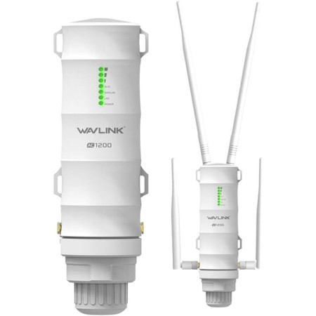 WAVLINK AC1200 Gigabit Outdoor WLAN Access Point Support 60 Meters PoE, Resistente a la Intemperie, Dual Band 5G + 2,4G Ideal