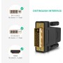 UGREEN Adaptador HDMI a DVI 24+1, Conversor Bidireccional HDMI Hembra DVI 24+1 Macho Full HD 1080P para Xbox 360 XboX One, PS3,