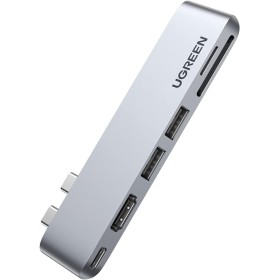 UGREEN 6 en 2 Adaptador Hub USB C HDMI 4K Compatible con MacBook Pro Air M2 M1 2022 a 2016, Multipuertos USB 3.0 5Gbps,
