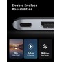 UGREEN 6 en 2 Adaptador Hub USB C HDMI 4K Compatible con MacBook Pro Air M2 M1 2022 a 2016, Multipuertos USB 3.0 5Gbps,