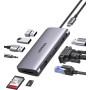 UGREEN Revodok USB C Docking Station Dual Display 10 IN 1 USB C Hub con HDMI, VGA, 3 x USB 3.0, PD 100W, Gigabit Ethernet, 3,5