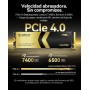 ORICO OG7000 2TB NVMe SSD, PCIe Gen4 M.2 SSD, hasta 7400MB/s, Solución Térmica de Grafeno, Ideal para Edición 4K, Renderizado