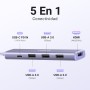 UGREEN Hub USB C HDMI 4K 5 En 1 Adaptador Tipo C 5Gbps Compatible con MacBook Pro Air M3 M2 M1, iPad, iPhone 16 Plus MAX, Galaxy