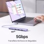 UGREEN Hub USB C HDMI 4K 5 En 1 Adaptador Tipo C 5Gbps Compatible con MacBook Pro Air M3 M2 M1, iPad, iPhone 16 Plus MAX, Galaxy