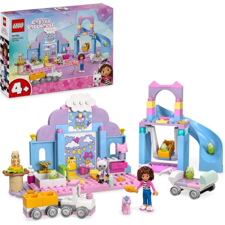 Lego La Casa de Muñecas de Gabby Guardería de Gatitos de Gabby, Juego de rol con Figuras de Gatos y Mini Muñeca, Tren y