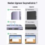 Ugreen 6 en 1 USB-C a USB, HDMI, 3 adaptadores multifunción USB-A 3.0, Plateado 20956A