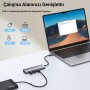 Ugreen 6 en 1 USB-C a USB, HDMI, 3 adaptadores multifunción USB-A 3.0, Plateado 20956A
